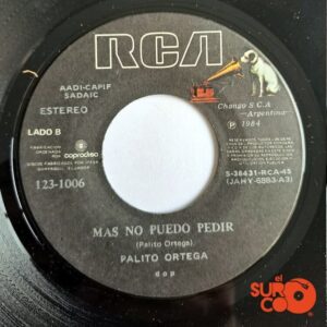 Disco de Vinilo Palito Ortega - Un Beso, Una Caricia / Más No Puedo Pedir Vinyl Record