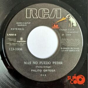 Disco de Vinilo Palito Ortega - Un Beso, Una Caricia / Más No Puedo Pedir Vinyl Record