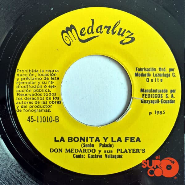 Disco de Vinilo Don Medardo Y Sus Players - Llorando Se Fue / La Bonita Y La Fea Vinyl Record
