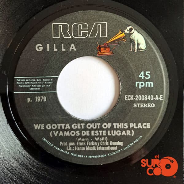 Disco de Vinilo Gilla - We Gotta Get Out Of This Place / Take The Best Of Me Vinyl Record