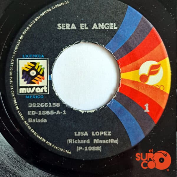 Disco de Vinilo Lisa López - Será El Angel / Contigo Nunca Más Vinyl Record