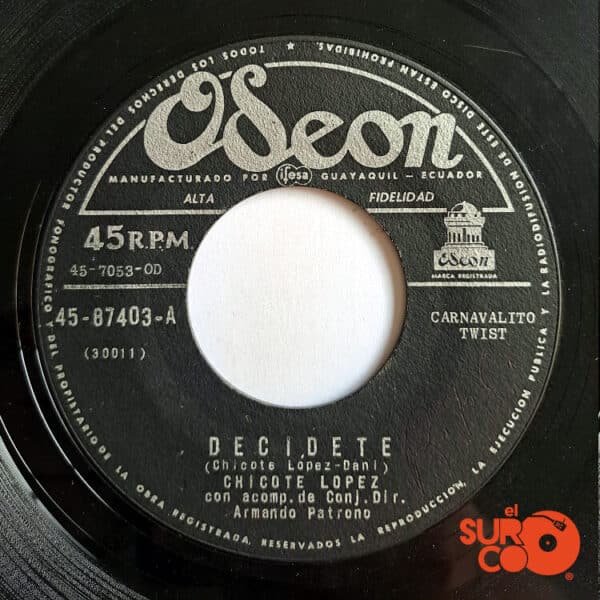 Disco de Vinilo Chicote López - Decídete / Pelirroja Vinyl Record