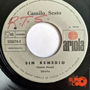 Disco de Vinilo Camilo Sesto - Qué Será De Ti / Sin Remedio Vinyl Record