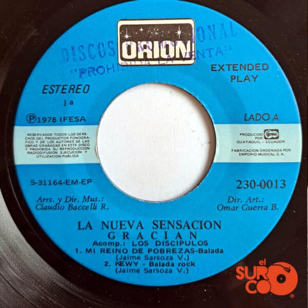 Disco de Vinilo Gracian - Mi Reino De Pobrezas / Tanta Falta Me Haces Vinyl Record