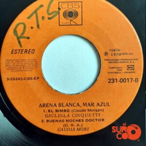 Disco de Vinilo Albano & Romina Power - Arena Blanca Mar Azul / El Bimbo Vinyl Record