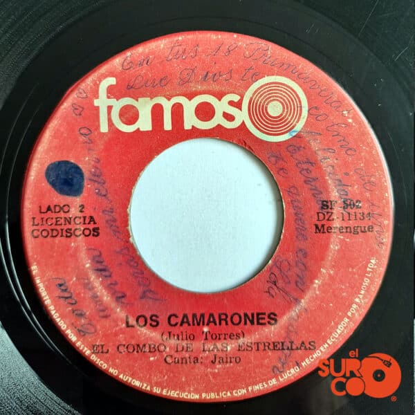 Disco de Vinilo El Combo De Las Estrellas - Los Camarones / Pequeñita Vinyl Record