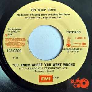 Disco de Vinilo Pet Shop Boys - It’s A Sin / You Know Where You Went Wrong Vinyl Record