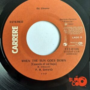 Disco de Vinilo F.R David - Words / When The Sun Goes Down Vinyl Record