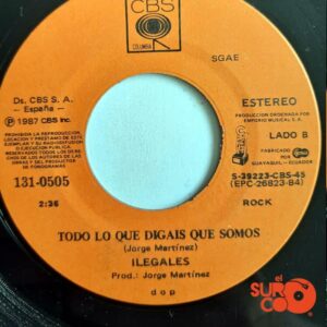 Disco de Vinilo Ilegales - Ella Saltó Por La Ventana / Todo Lo Que Digaís Que Somos Vinyl Record