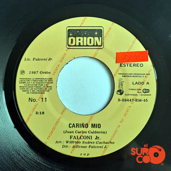 Disco de Vinilo Orquesta Falconí Jr - Cariño Mío / Mi Reina Serás Vinyl Record