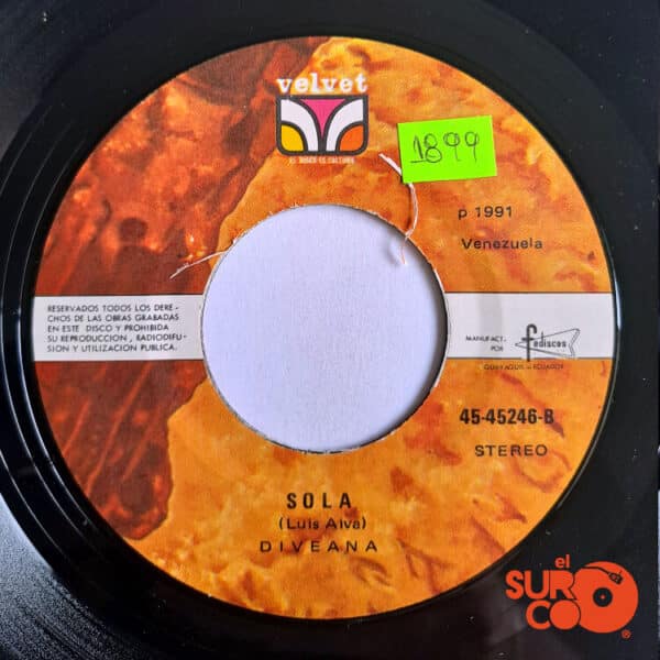 Disco de Vinilo Diveana - Un Poquito / Sola Vinyl Record