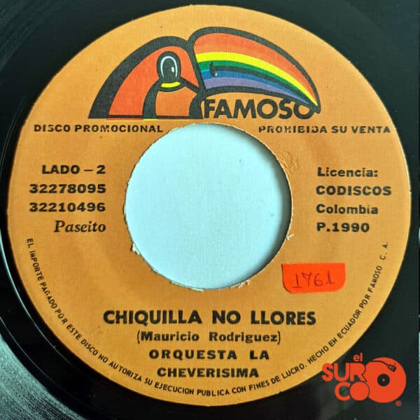 Disco de Vinilo Orquesta La Cheverísima - Quiero Ser Feliz / Chiquilla No Llores Vinyl Record