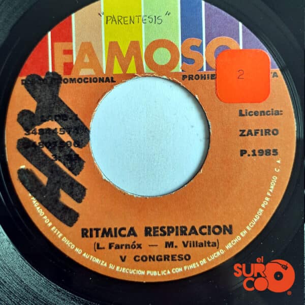 V Congreso - Rítmica Respiración / Desaparecido (Promocional) Vinilo