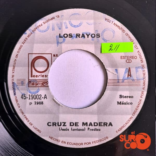 Disco de Vinilo Los Rayos - Cruz De Madera / La Esquina Vinyl Record