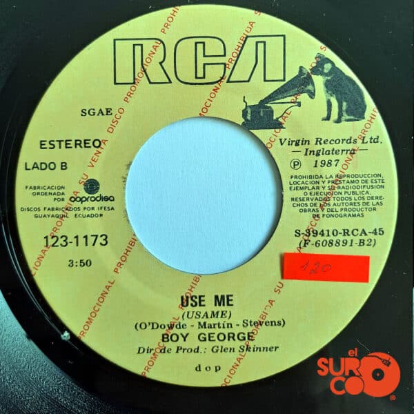 Disco de Vinilo Boy George - Everything I Own / Use Me (Promocional) Vinyl Record