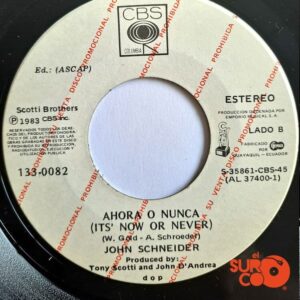 Disco de Vinilo John Scheider - Dreamin’ / It’s Now Or Never (Promocional) Vinyl Record