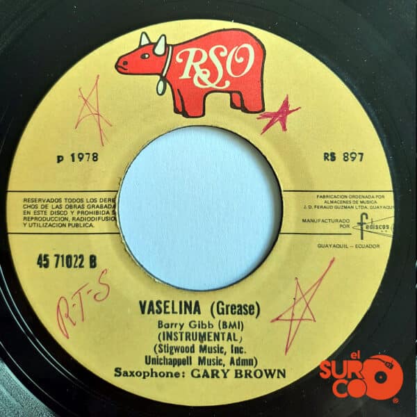 Disco de Vinilo Frankie Valli - Grease / Grease (Instrumental) Vinyl Record