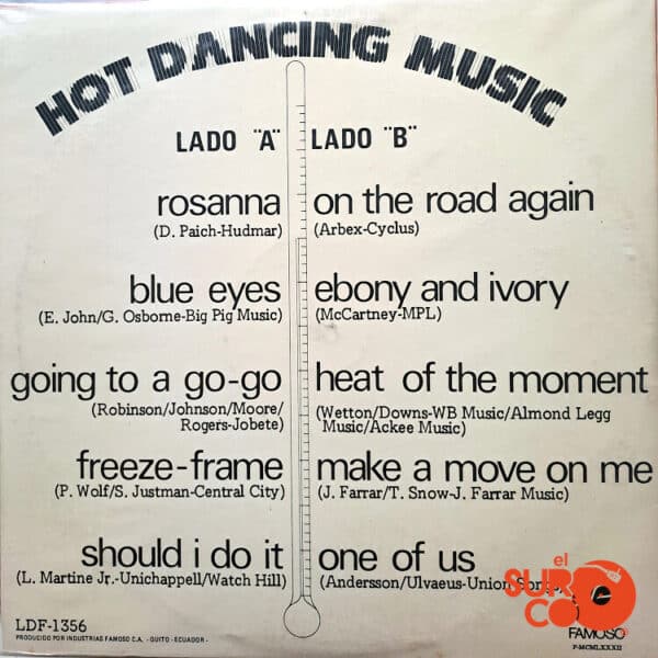 Disco de Vinilo Varios - Hot Dancing Music Vinyl Record