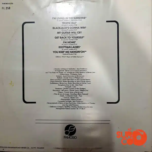 Disco de Vinilo Bernie Lyon - I’m Living In The Sunshine Vinyl Record