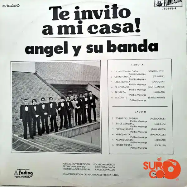 Disco de Vinilo Angel Y Su Banda - Te Invito A Mi Casa Vinyl Record
