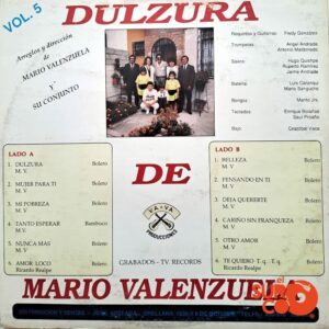 Disco de Vinilo Mario Valenzuela - Dulzura Vinyl Record