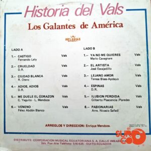 Disco de Vinilo Los Galantes De América - Historia Del Vals Vinyl Record