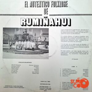 Disco de Vinilo Conjunto Folklórico Rumiñahui - El Auténtico Folklore De Rumiñahui Vinyl Record