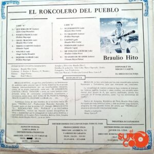 Disco de Vinilo Braulio Hito - El Rockolero Del Pueblo Vinyl Record