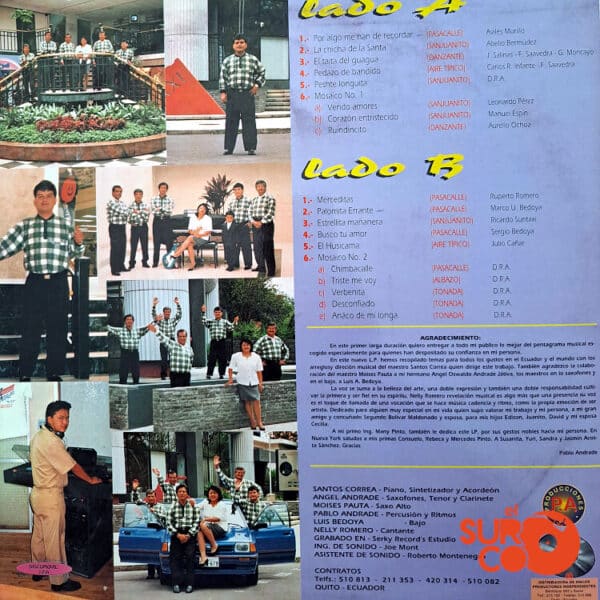 Disco de Vinilo Pablo Andrade Y Su Grupo Kristal - Tesoros Musicales Del Ecuador Vinyl Record