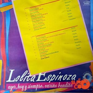Disco de Vinilo Lolita Espinoza - Ayer Hoy Y Siempre Cariño Bendito Vinyl Record