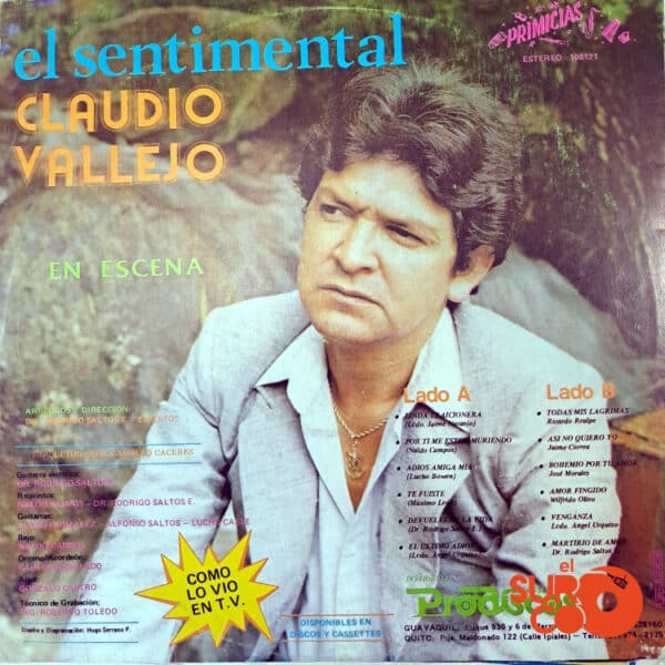 Disco de Vinilo Claudio Vallejo - El Sentimental Vol 7 Vinyl Record