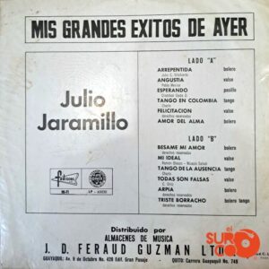 Disco de Vinilo Julio Jaramillo - Mis Grandes Éxitos De Ayer Vinyl Record