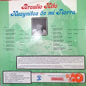 Disco de Vinilo Braulio Hito - Huaynitos De Mi Tierra Vinyl Record