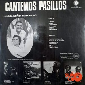Disco de Vinilo Hermanos Miño Naranjo - Cantemos Pasillos Vinyl Record