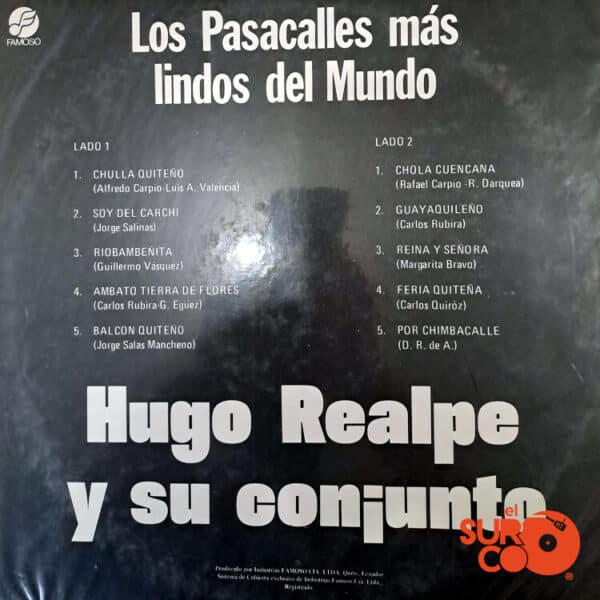 Disco de Vinilo Hugo Realpe - Los Pasacalles Más Lindos Del Mundo Vinyl Record