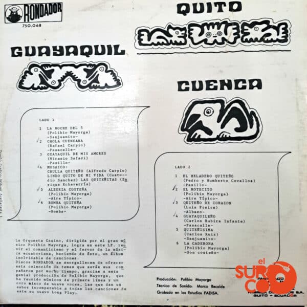 Disco de Vinilo Orquesta Casino - Quito, Guayaquil, Cuenca Vinyl Record