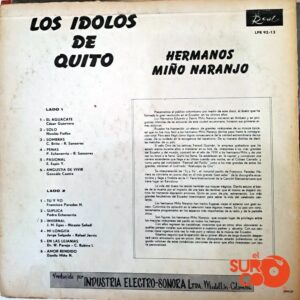 Disco de Vinilo Hermanos Miño Naranjo - Grandes Éxitos Ecuatorianos Vinyl Record