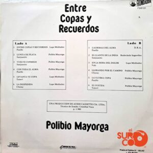 Disco de Vinilo Polibio Mayorga - Entre Copas Y Recuerdos Vinilo Vinyl Record