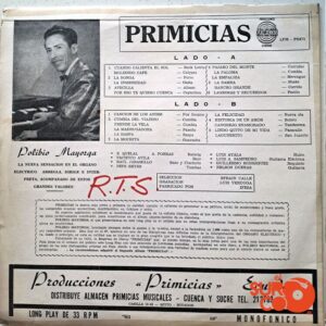 Disco de Vinilo Polibio Mayorga -  Primicias Presenta A Polibio Mayorga Vinilo Vinyl Record