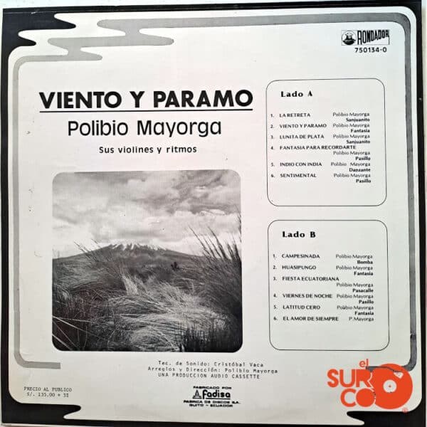Disco de Vinilo Polibio Mayorga - Viento Y Páramo (Verde) Vinilo Vinyl Record