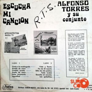 Disco de Vinilo Alfonso Torres y Su Conjunto - Escucha Mi Canción Vinyl Record