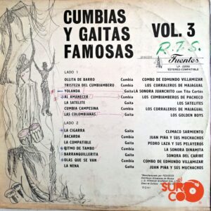 Disco de Vinilo Varios - Cumbias y Gaitas Famosas Vol. 3 Vinyl Record