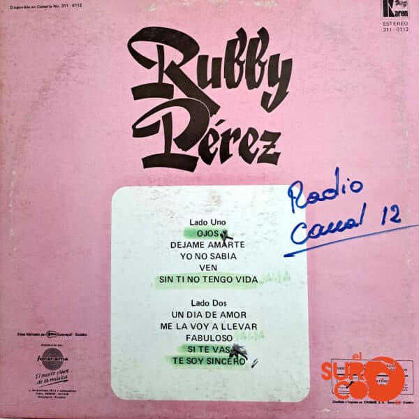 Vinilo Rubby Pérez - Rubby Pérez Vinyl