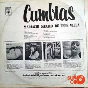Disco de Vinilo Mariachi México De Pepe Villa - Cumbias Vinyl Record