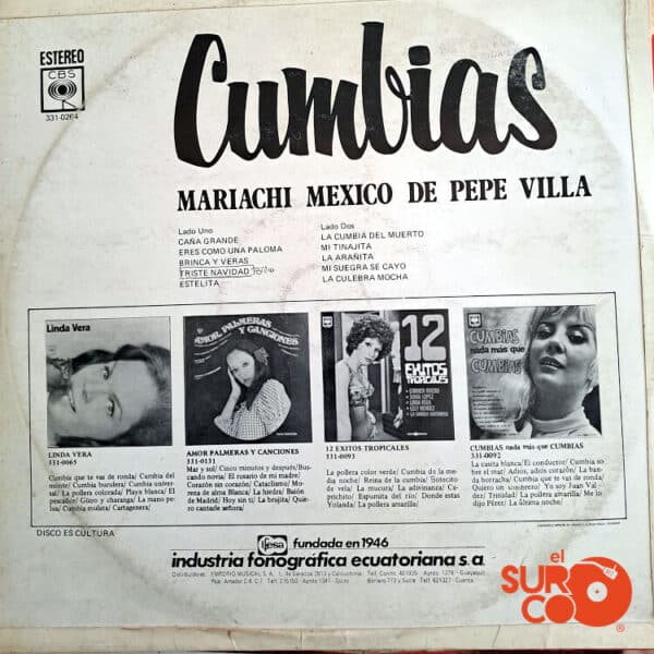 Vinilo Mariachi México De Pepe Villa - Cumbias Vinyl