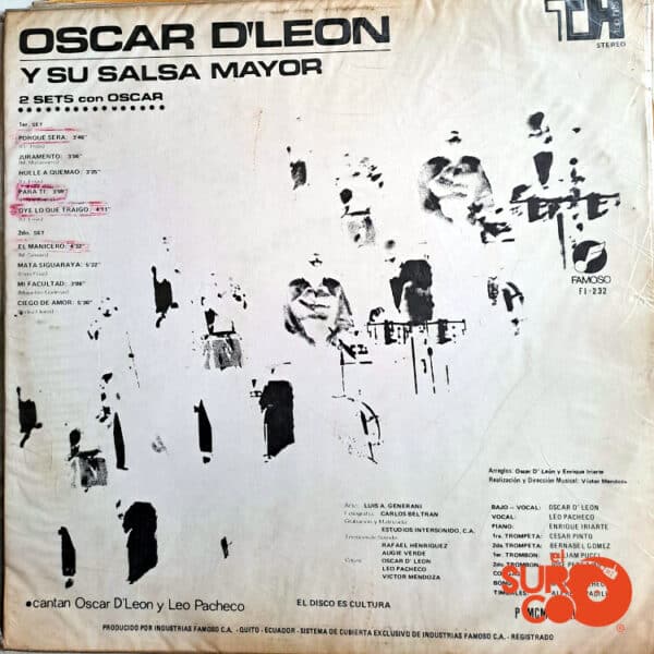 Vinilo Oscar D' León - 2 Sets Con Oscar Vinyl