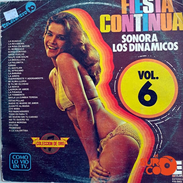Disco de Vinilo Sonora Los Dinámicos - Fiesta Continua Vol. 6 Vinyl Record