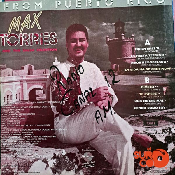 Disco de Vinilo Max Torres - From Puerto Rico Vinyl Record