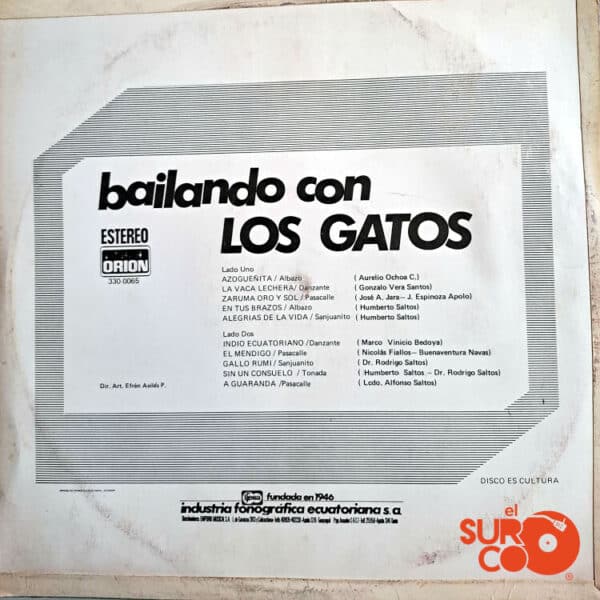 Disco de Vinilo Conjunto Los Gatos - Bailando Con Los Gatos Vinyl Record