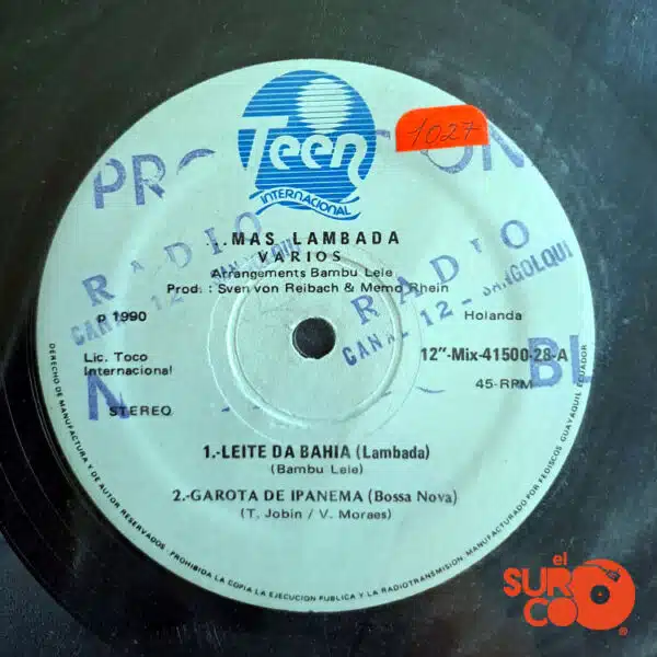 Disco de Vinilo Bambú Lele - Más Lambada Vinyl Record